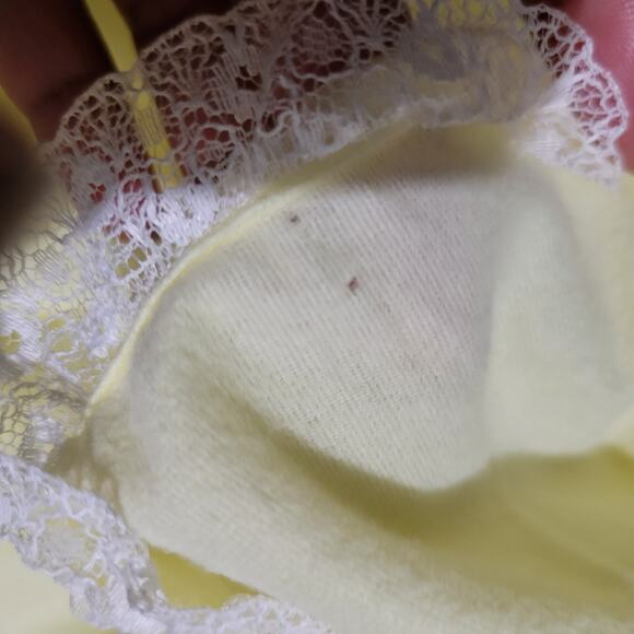 Vintage Katz Pajamas Yellow Pastel Flannel Tricot 60s New Set Embroidery Medium - Picture 13 of 16